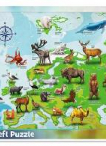 Puzzle ramkowe 25 Mapa Europy ze zwierzętami TREFL