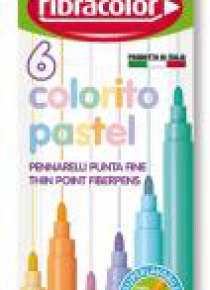 Pisaki Colorito Pastel 6 kolorów FIBRACOLOR