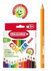 Kredki Corner Maxi 12 kolorów FIBRACOLOR
