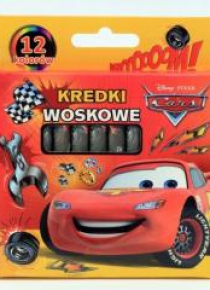 Kredki woskowe 12 kolorów Cars