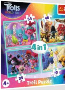 Puzzle 4w1 Trasa koncertowa Trolli TREFL