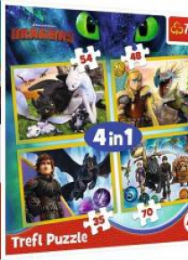 Puzzle 4w1 Jak wytresować Smoka TREFL