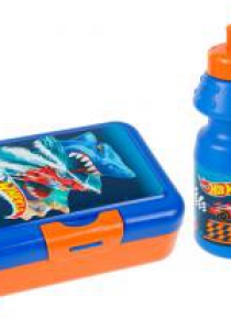 Bidon 350ml + pudełko śniadaniowe Hot Wheels