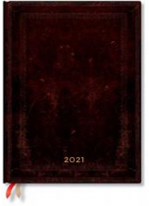 Kalendarz książkowy ultra 2021 12M Black Moroccan