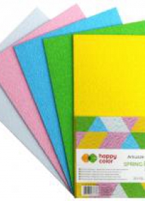 Arkusze piankowe A4 5 kol Spring Plush HAPPY COLOR