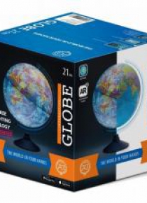 Globus 21cm z mapą fizyczną i aplikacją ALAYSKY