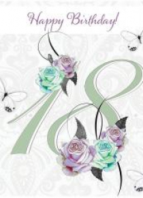 Karnet Swarovski kwadrat CL1618 Urodziny 18