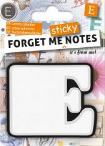 Forget me sticky notes kart samoprzylepne litera E