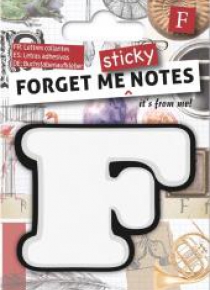 Forget me sticky notes kart samoprzylepne litera F