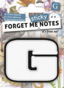 Forget me sticky notes kart samoprzylepne litera G