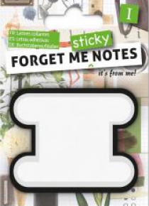 Forget me sticky notes kart samoprzylepne litera I