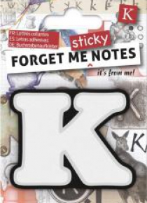 Forget me sticky notes kart samoprzylepne litera K
