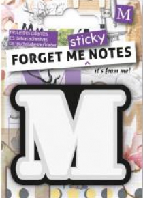 Forget me sticky notes kart samoprzylepne litera M
