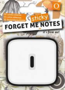 Forget me sticky notes kart samoprzylepne litera O
