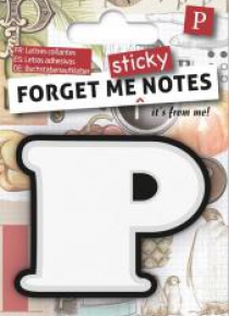 Forget me sticky notes kart samoprzylepne litera P