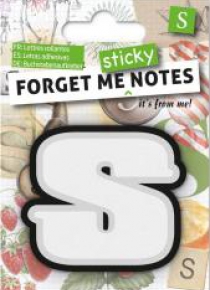 Forget me sticky notes kart samoprzylepne litera S