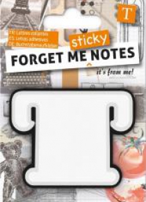 Forget me sticky notes kart samoprzylepne litera T