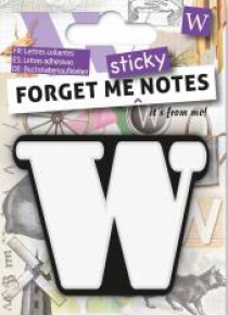 Forget me sticky notes kart samoprzylepne litera W