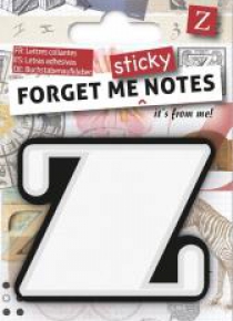 Forget me sticky notes kart samoprzylepne litera Z