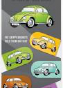 Zakładki magnetyczne auta - Beetle VW Garbus 6szt