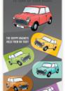 Zakładki magnetyczne auta - Mini Cooper 6szt
