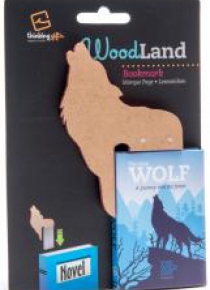 WoodLand Wolf drewniana zakładka do książki - wilk