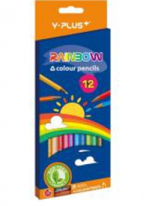 Kredki ołówkowe Rainbow + temperówka 12 kol
