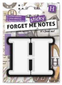 Forget me sticky notes kart samoprzylepne litera H