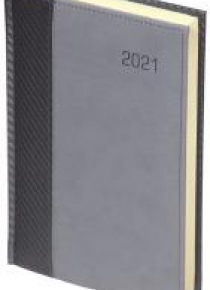 Kalendarz 2021 B5 Tyg. Carbon Paris szary