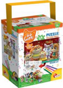 Puzzle z rączką mini 24 44 Koty