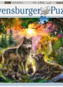 Puzzle 500 Wilki Zachód Słońca