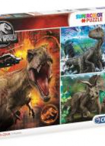 Puzzle 3x48 Super kolor Jurassic World