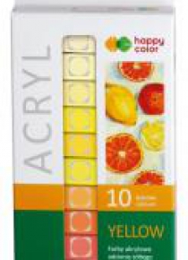 Farba akrylowa 12ml 10 kol żółty HAPPY COLOR