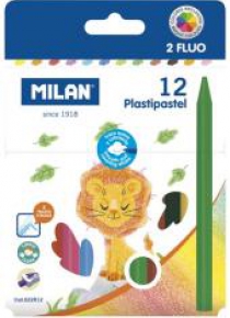 Kredki świecowe Plastipastel 12 kolorów MILAN