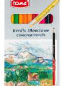 Kredki ołówkowe dwustronne 24 kolory TOMA