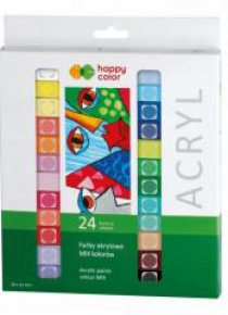 Farba akrylowa 12ml 24 kol HAPPY COLOR