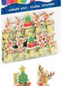 Ozdoby drewniane spinacz Renifer BN 10szt FIORELLO