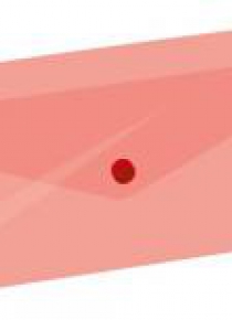 Koperta na zatrzask 254x130mm czerwona GRAND