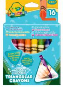 Kredki świecowe ergonom. trójkątne 16 kol CRAYOLA