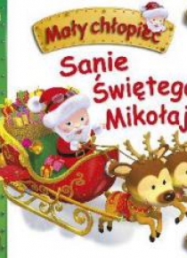 Mały chłopiec. Sanie Świętego Mikołaja